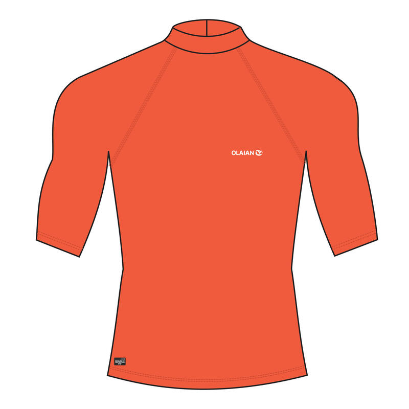 Uv-shirt heren 100 fluo-oranje