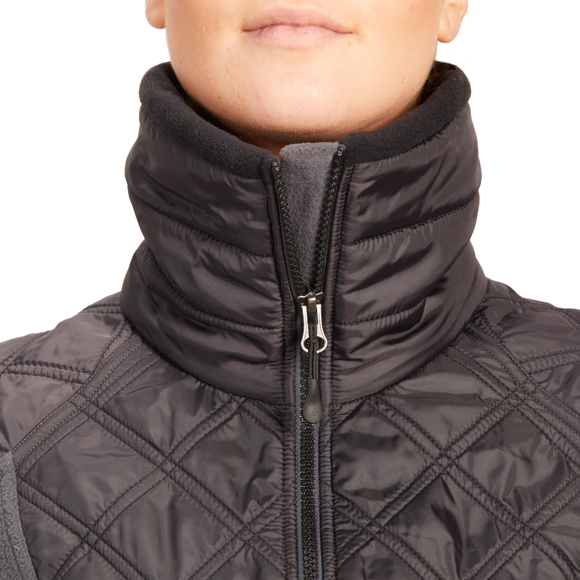 500 Warm Women's Horse Riding Fleece - Grey 7/8