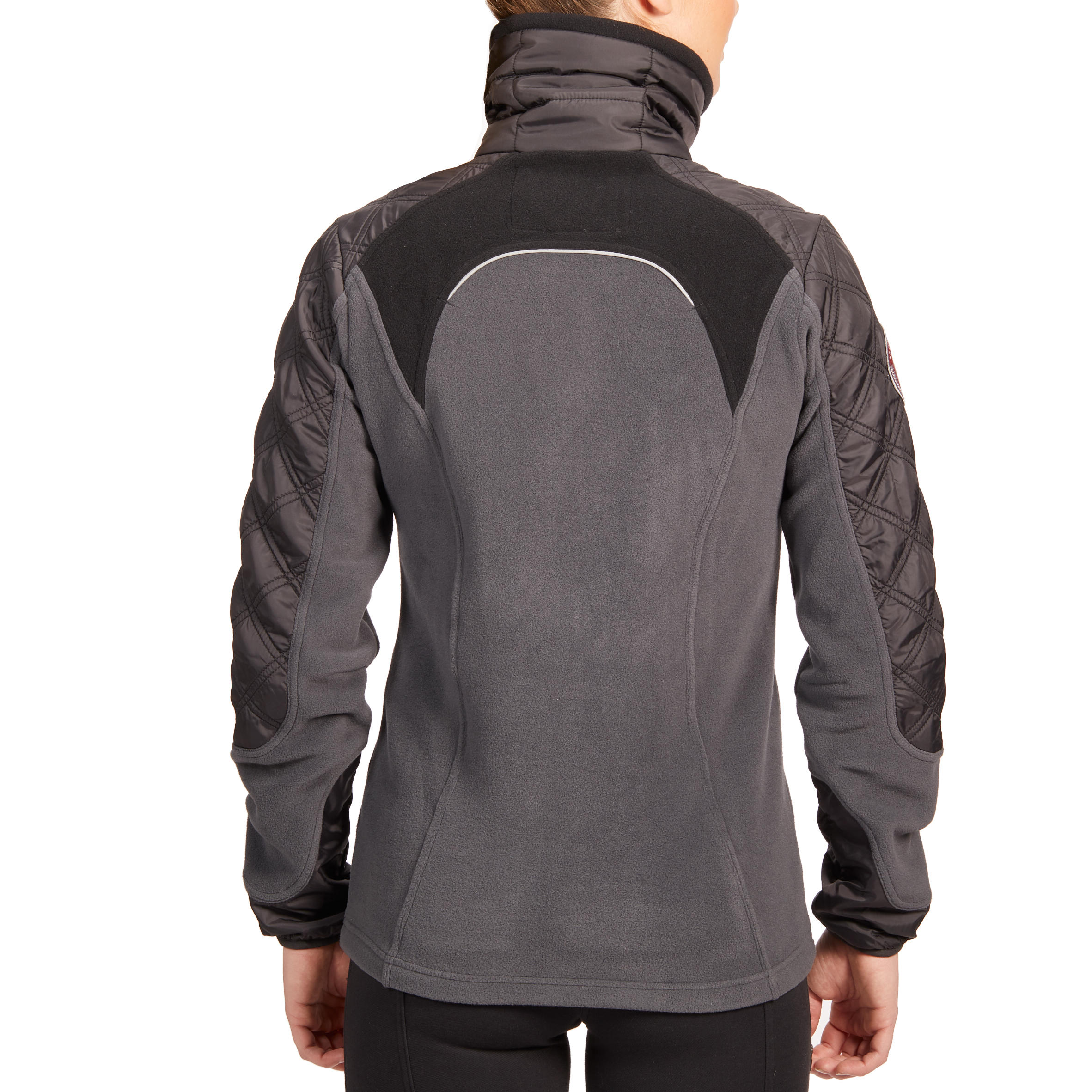 500 Warm Women's Horse Riding Fleece - Grey 4/8