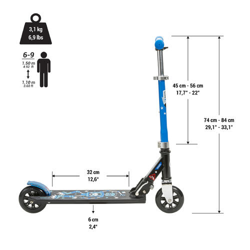 Trottinette Enfant Mid 1 Robot Bleu Pour Les Clubs Et Collectivites Decathlon Pro