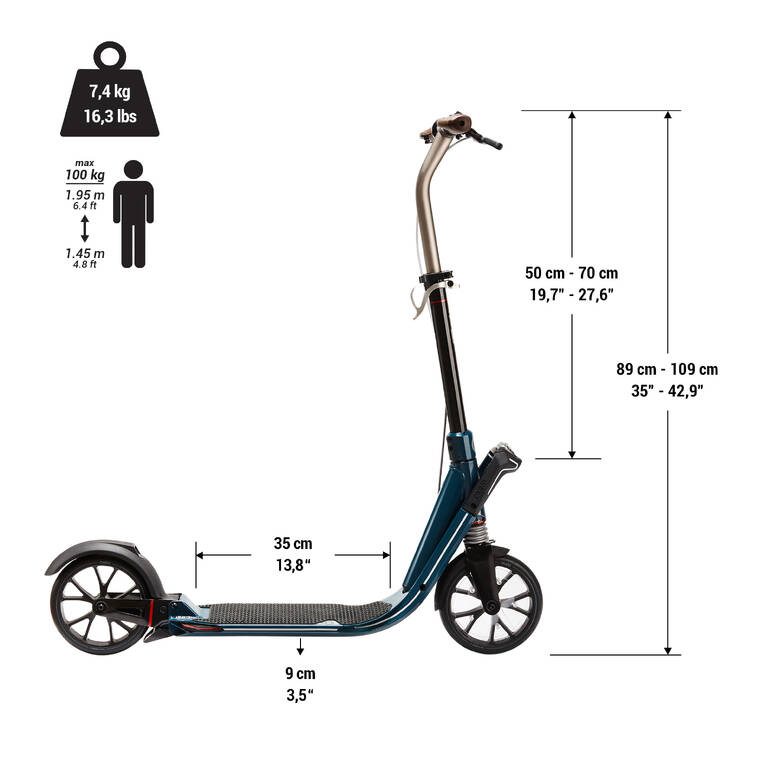 Adult Scooter Town 9 EF V2 - Pink/Metal