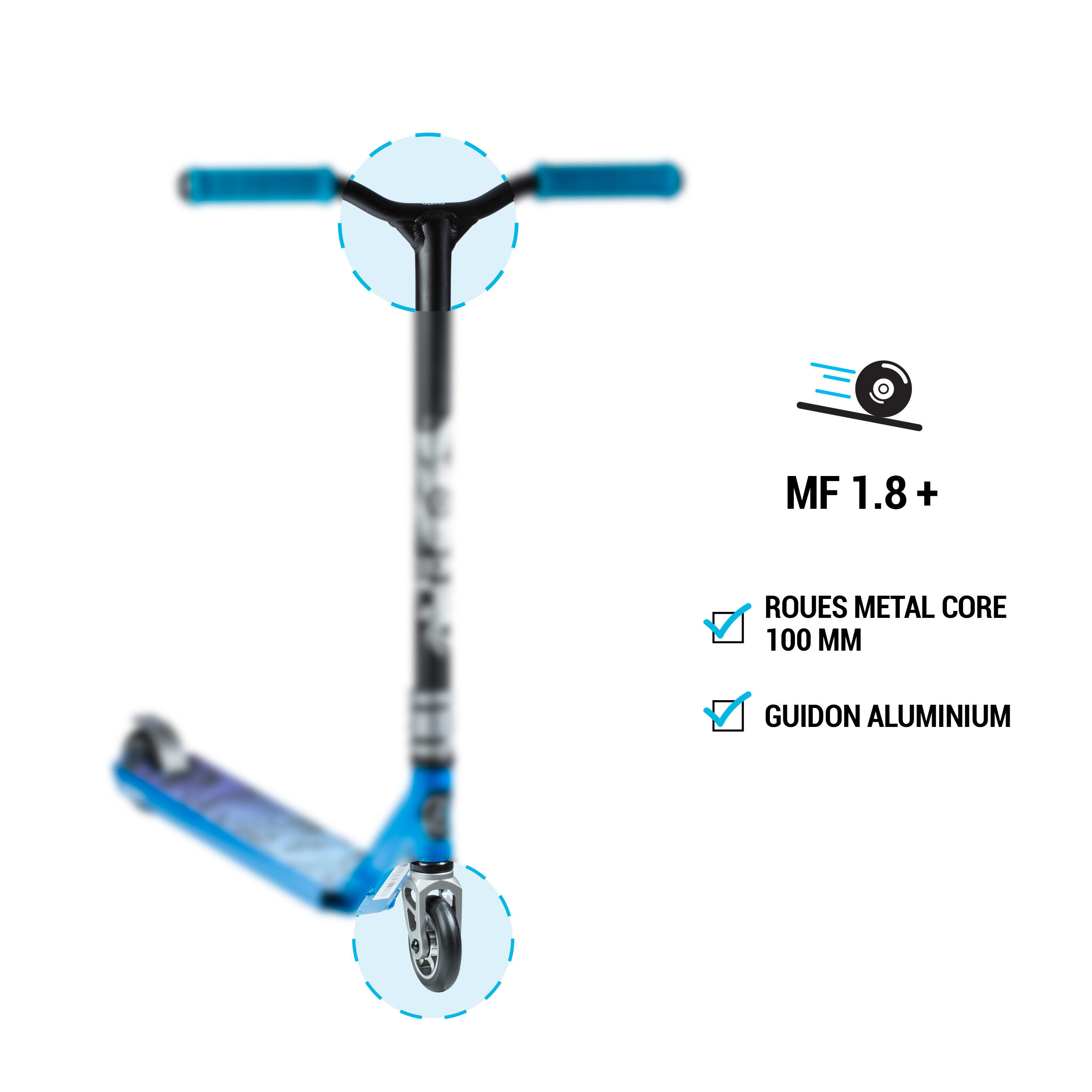 Freestyle Scooter MF1.8 + - Blue/Grey 3/7