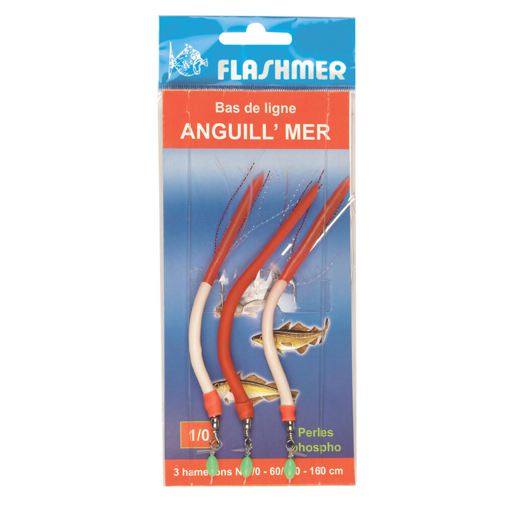 Mini Eel 3 x No 1/0 Sea Fishing Hooks