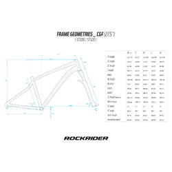 Rockrider ST 100 27.5 (26 XS) 21sp Sport Bike - White