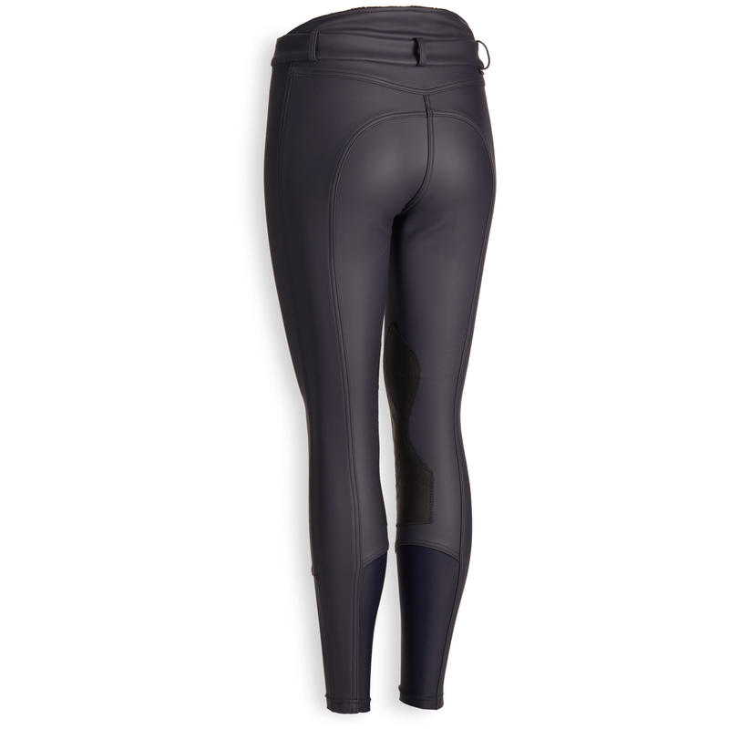 Kipwarm Women's Waterproof Warm and Breathable Horse Riding breeches Navy Decathlon