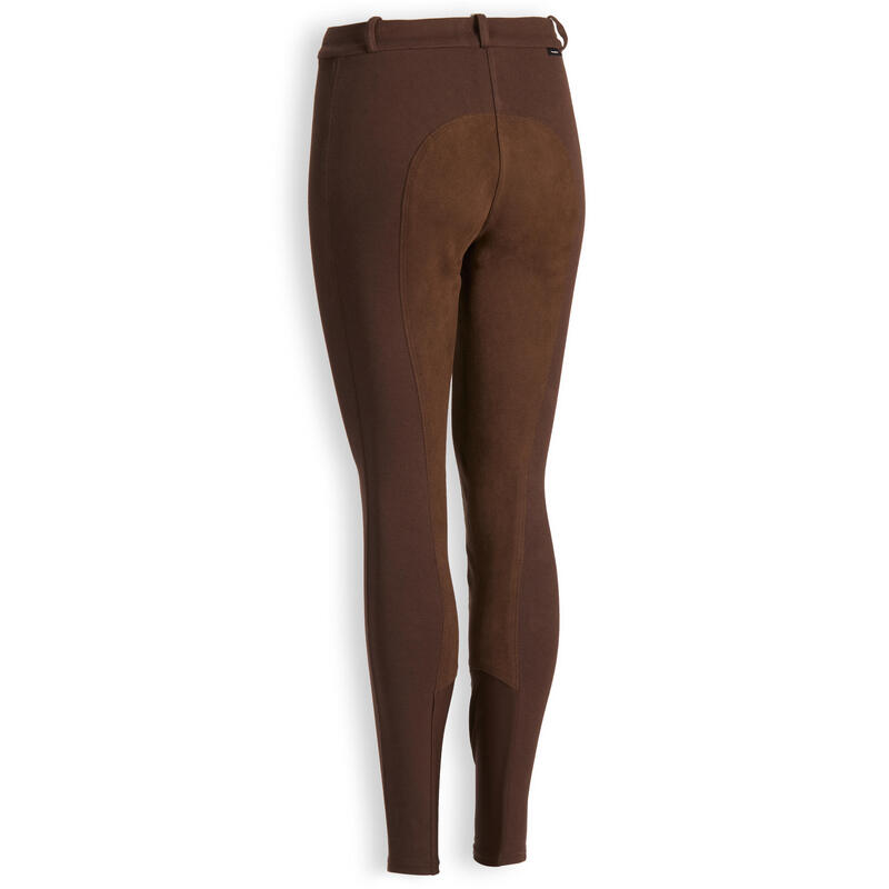 Pantalon fond de peau équitation femme 180 FULLSEAT marron