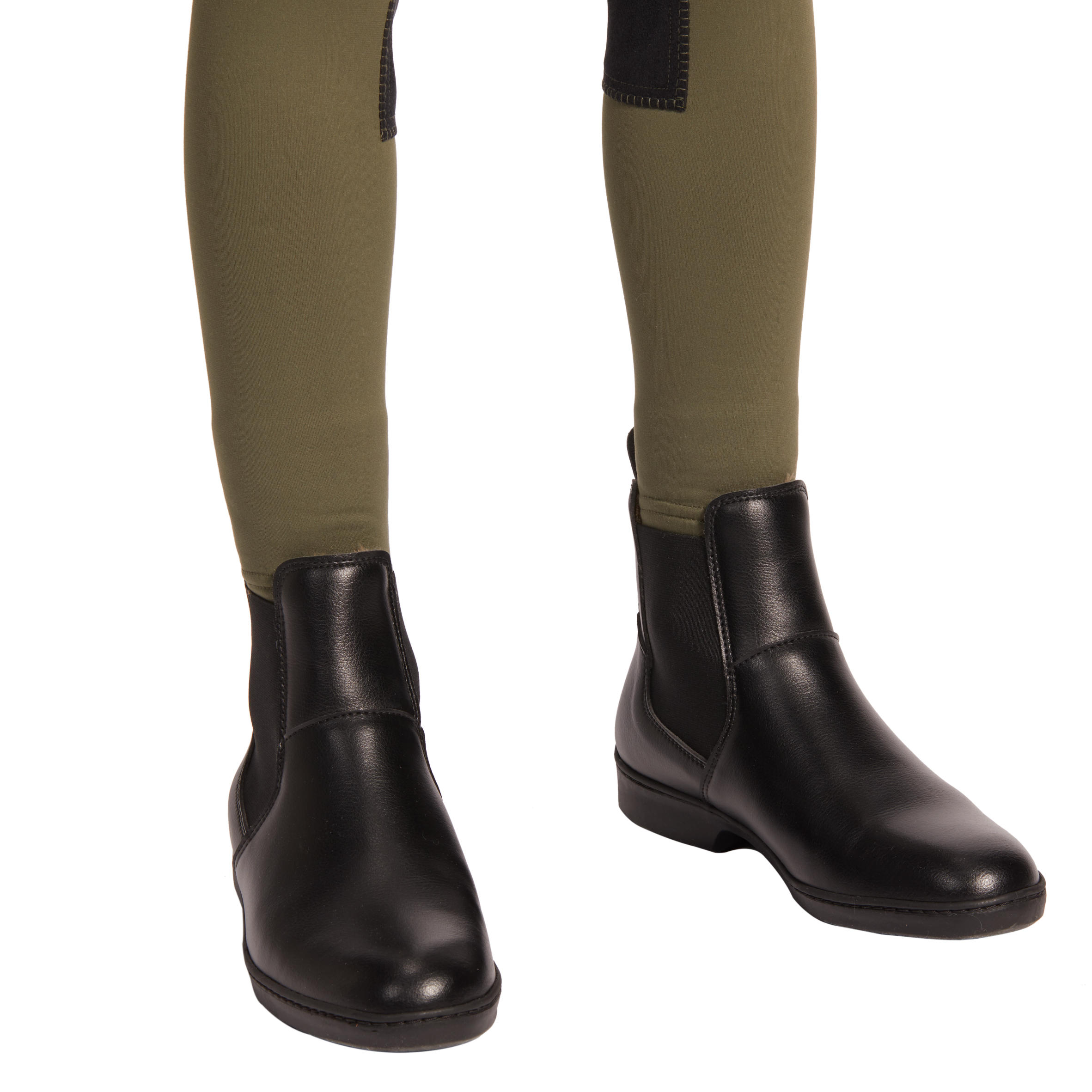 180 Warm Kids' Horse Riding Warm Full Seat Jodhpurs - Khaki 12/16