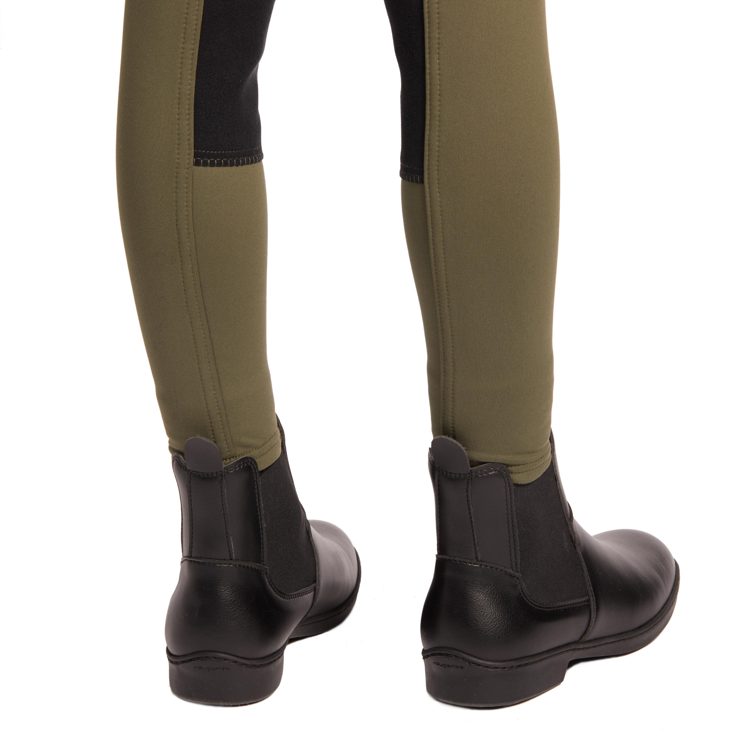 180 Warm Kids' Horse Riding Warm Full Seat Jodhpurs - Khaki 13/16