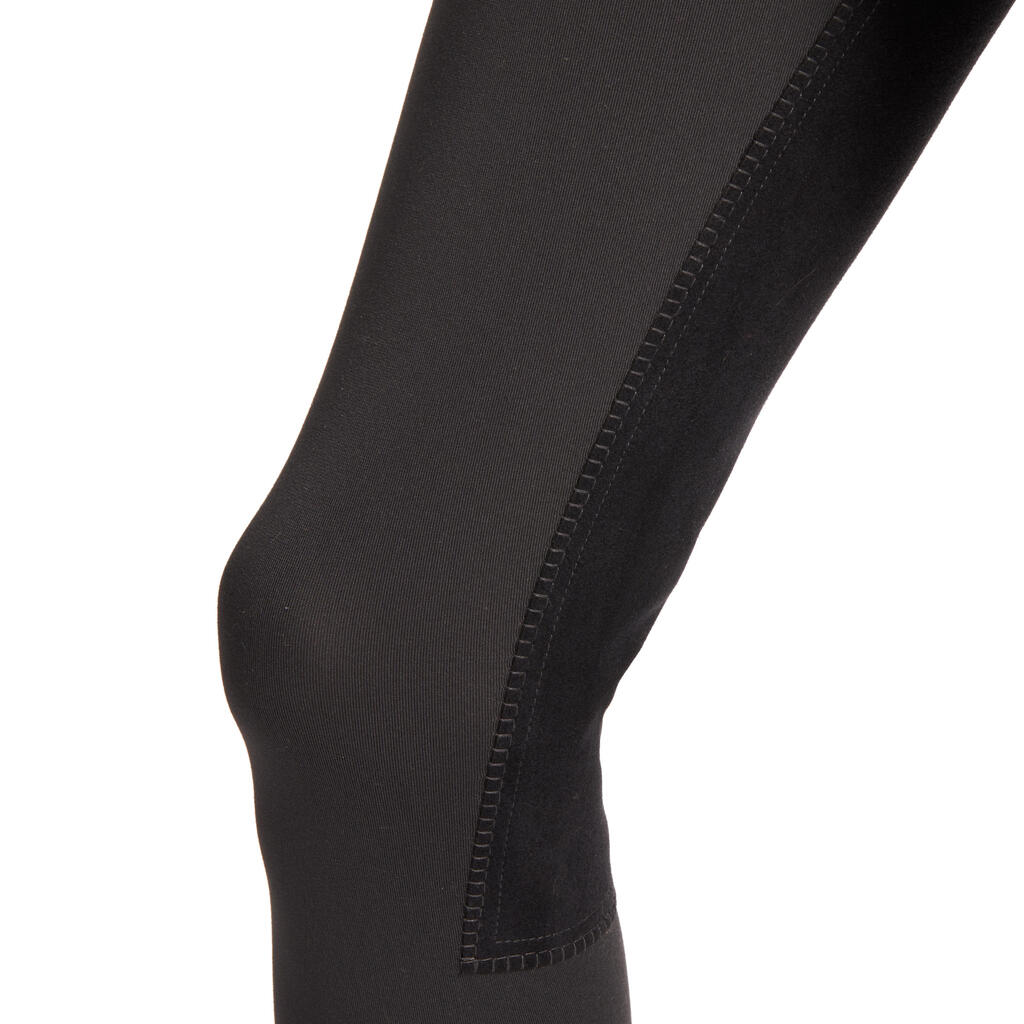 Winter-Reithose 180 Vollbesatz Kinder schwarz