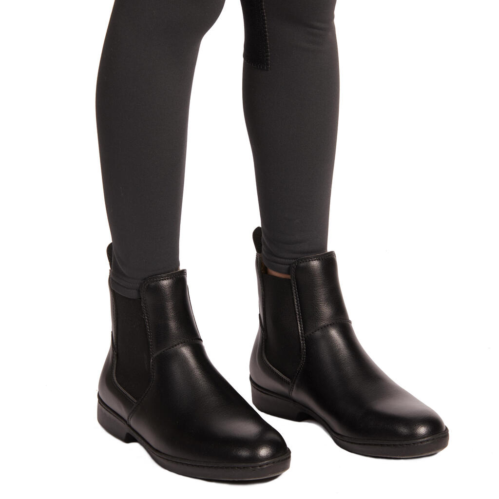 Winter-Reithose 180 Vollbesatz Kinder schwarz