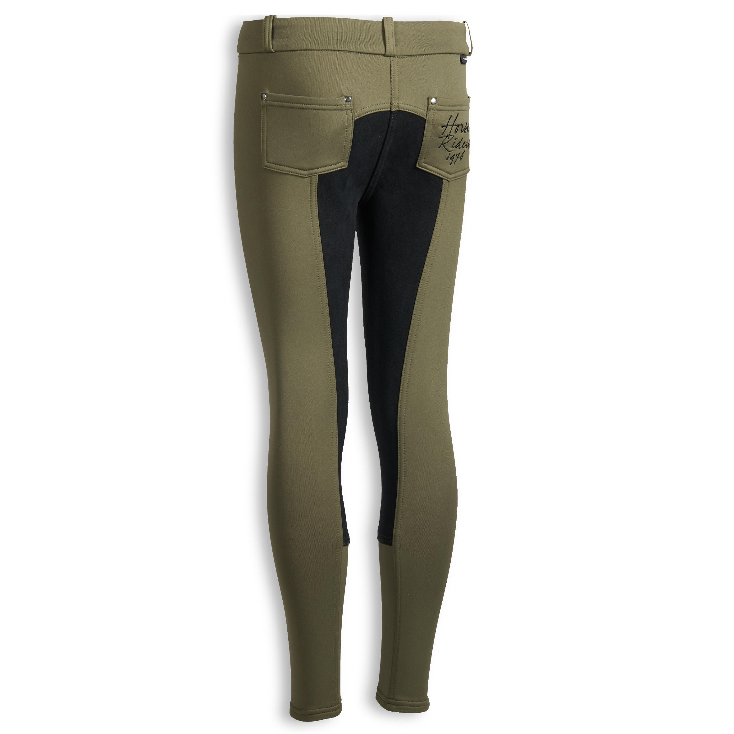 180 Warm Kids' Horse Riding Warm Full Seat Jodhpurs - Khaki 2/16