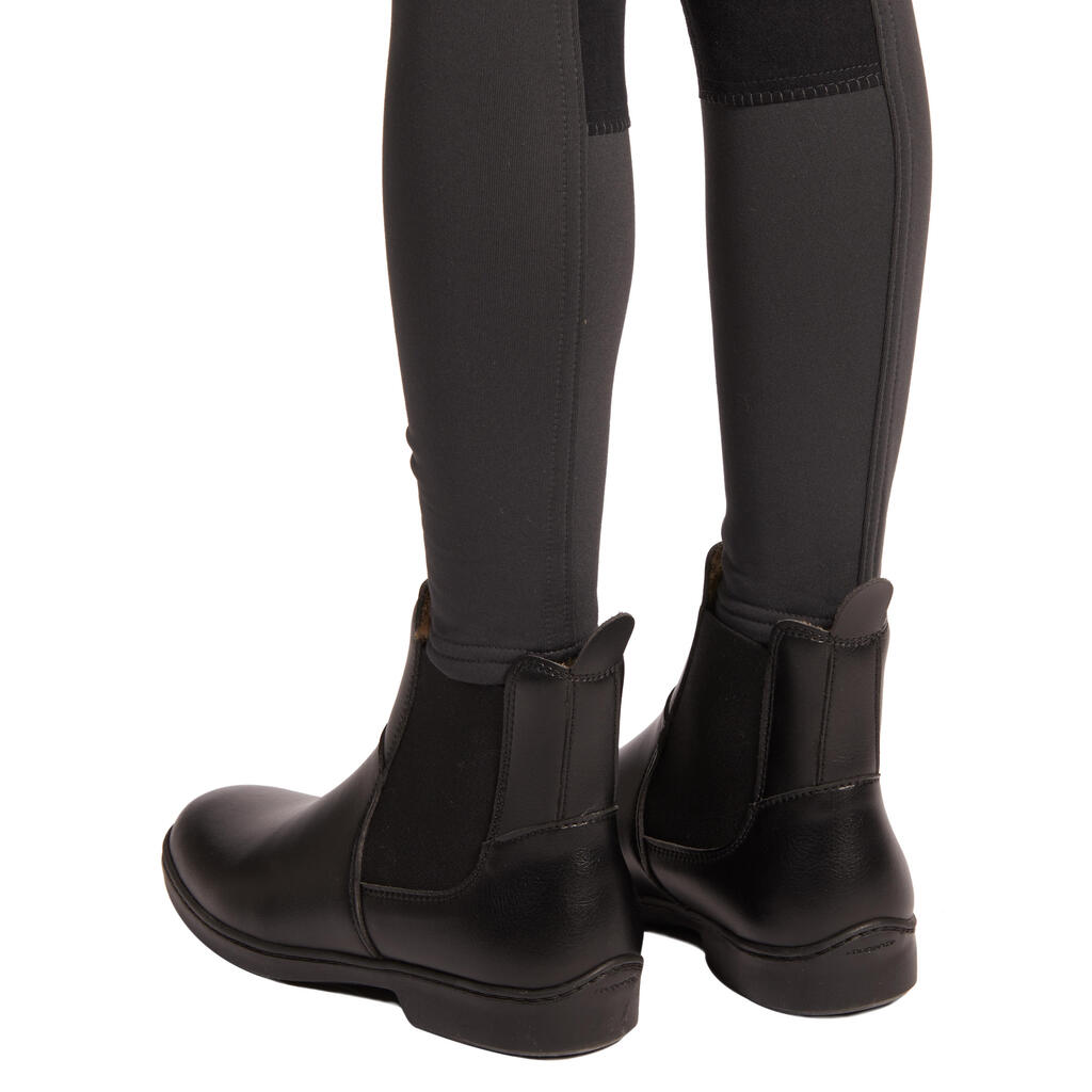 Winter-Reithose 180 Vollbesatz Kinder schwarz