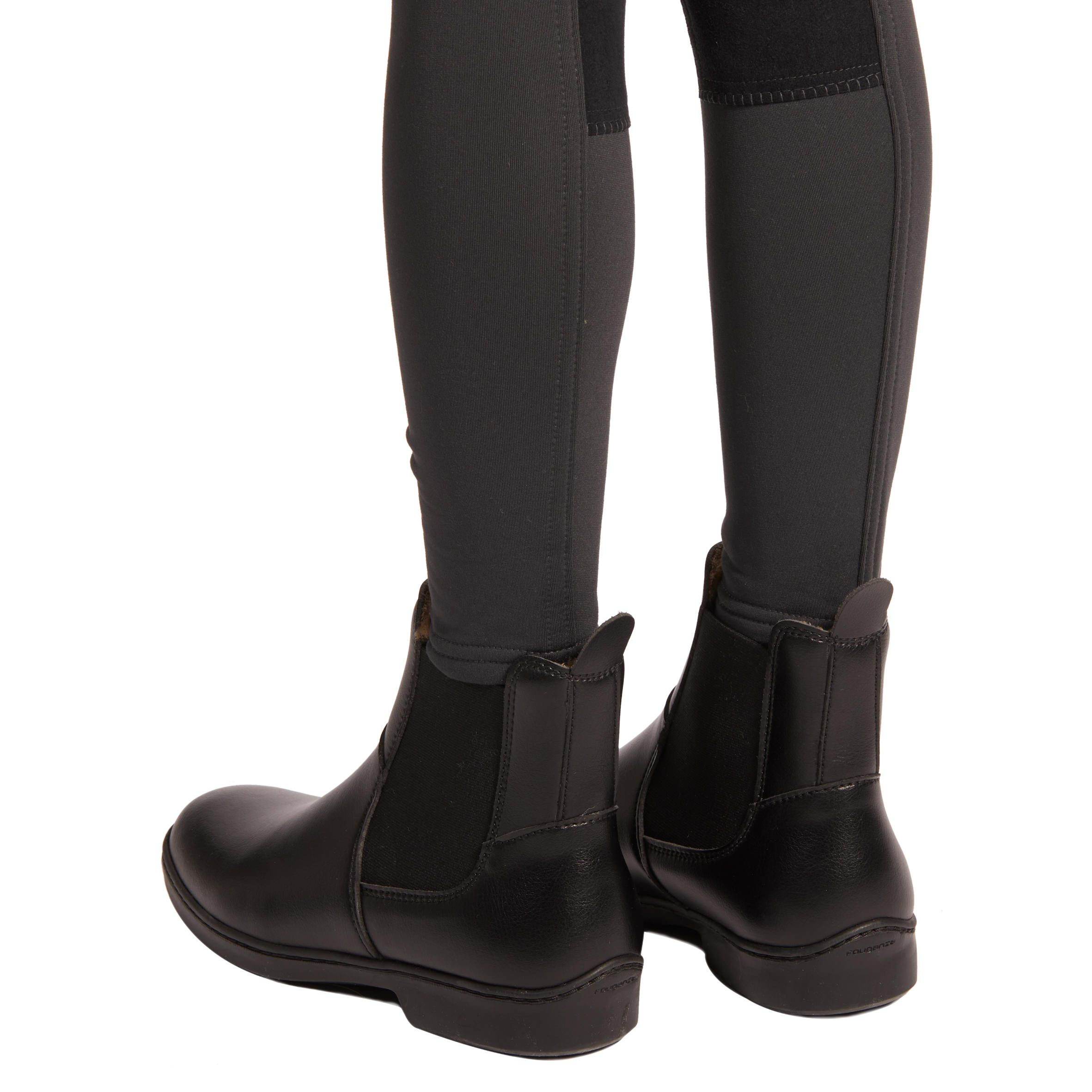 180 Warm Kids' Horse Riding Full Seat Jodhpurs - Dark Grey 13/16
