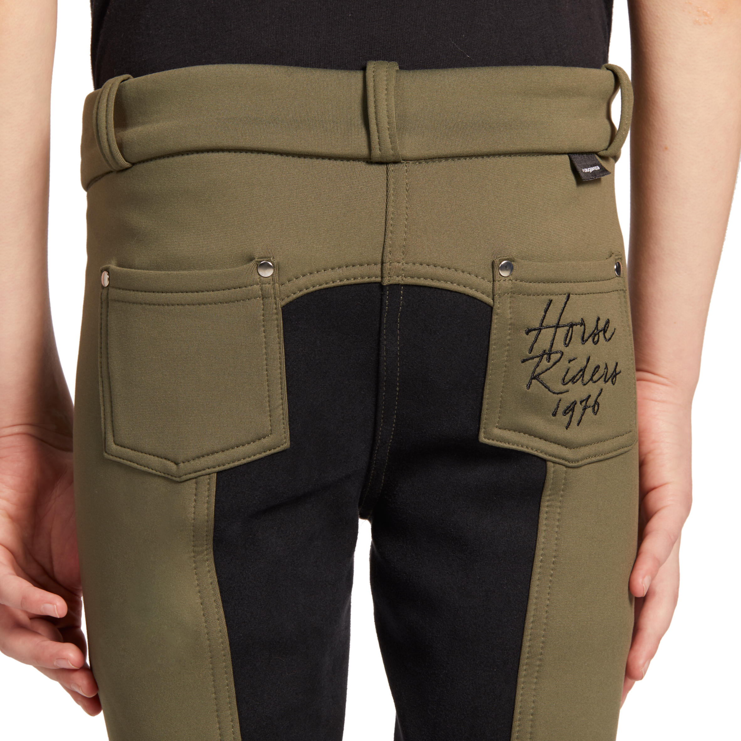180 Warm Kids' Horse Riding Warm Full Seat Jodhpurs - Khaki 8/16