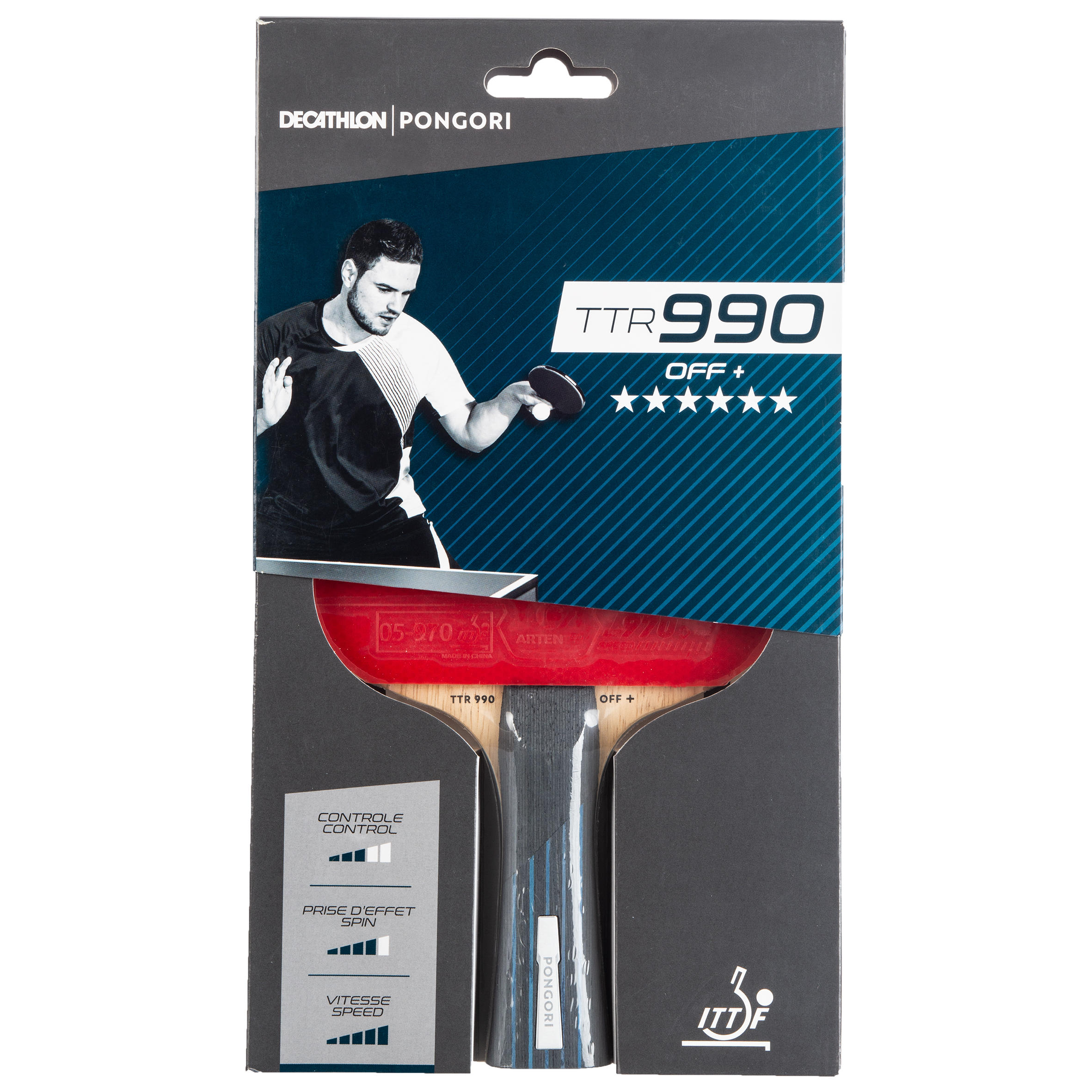 TTR 990 Off+ 6* Club Table Tennis Bat 11/17