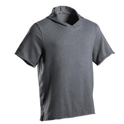 T-SHIRT DE BOXE A CAPUCHE 100 GRIS