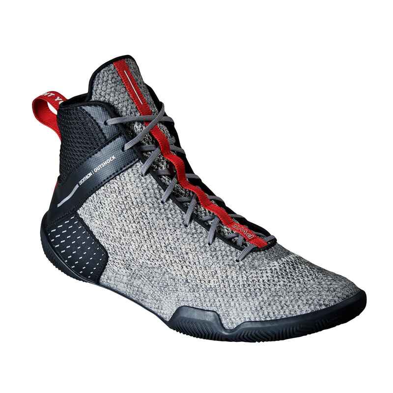 Lightweight Flexible Boxing Shoes 500 - Grey