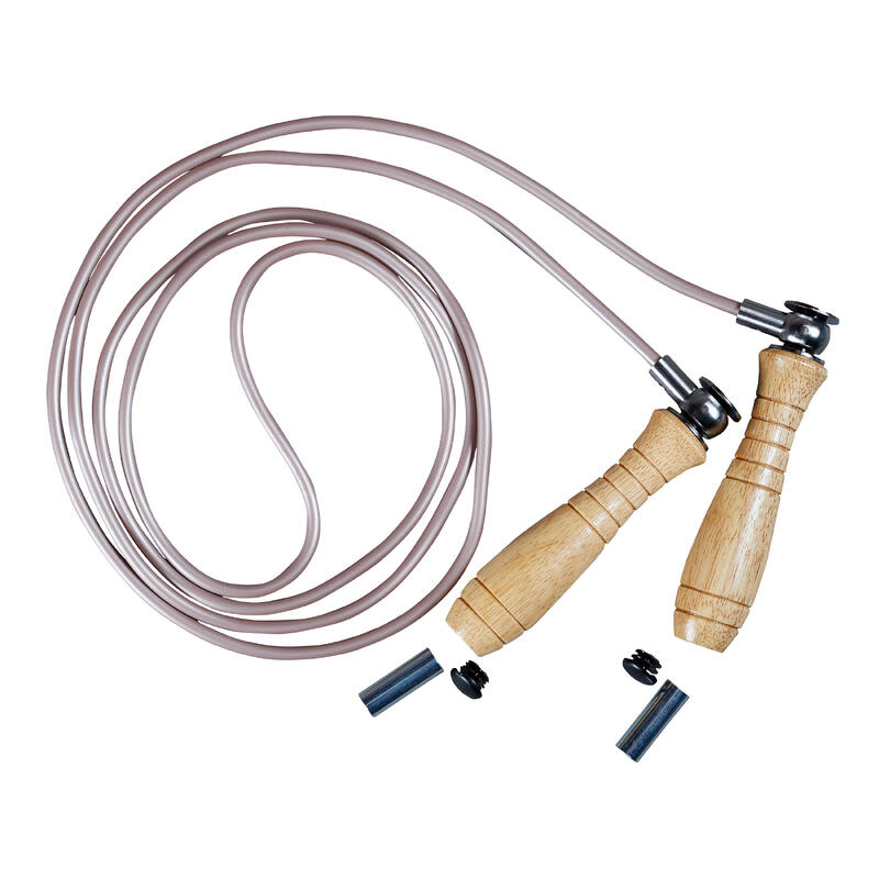 Wooden Boxing Skipping Rope with Removable Weights