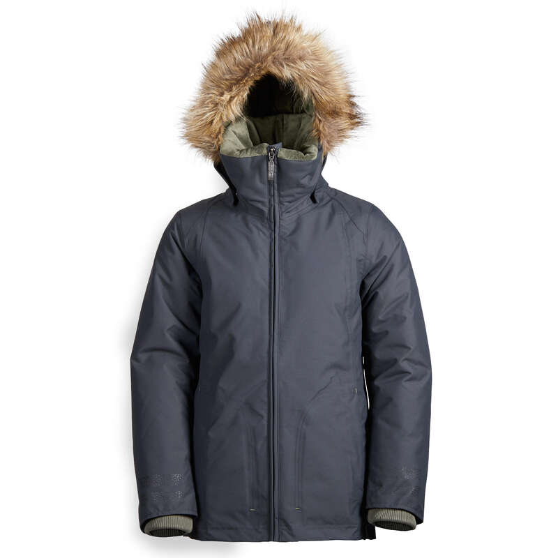 KID COLD WEATHER RIDING JACKETS - 500 Warm Parka - Grey