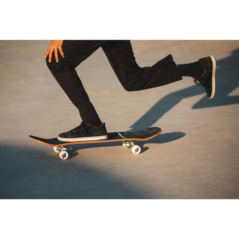 Scarpe basse skateboard adulto CRUSH 500 nero-bordeaux