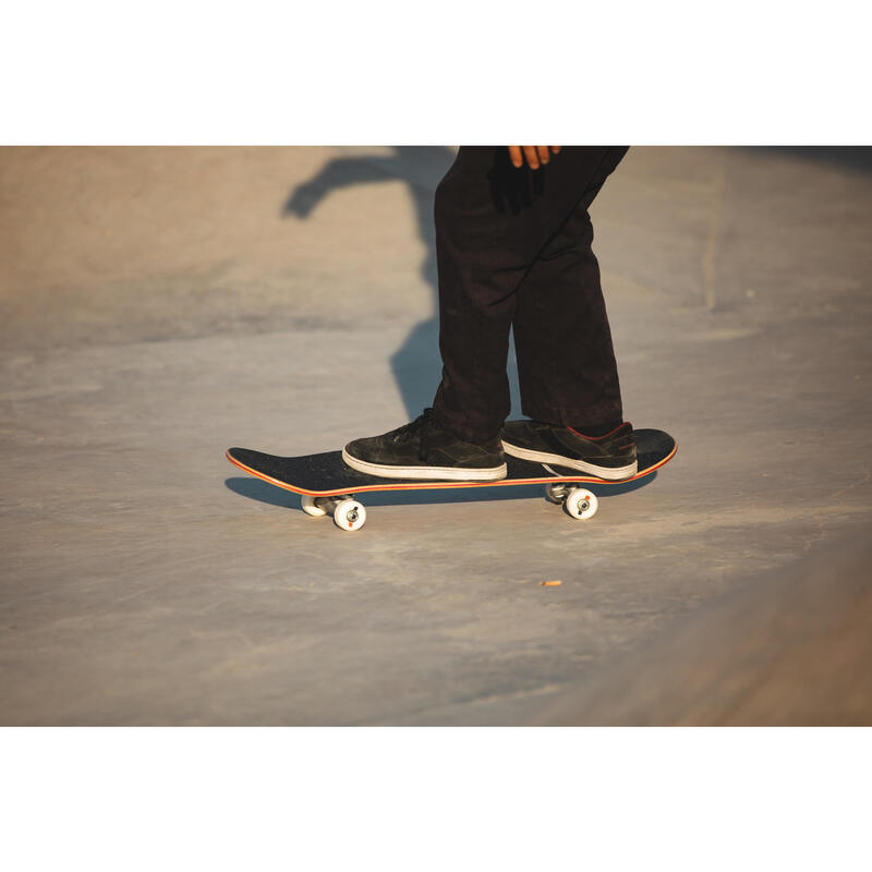 Chaussures basses (cupsoles) de skateboard adulte CRUSH 500 noire / bordeaux