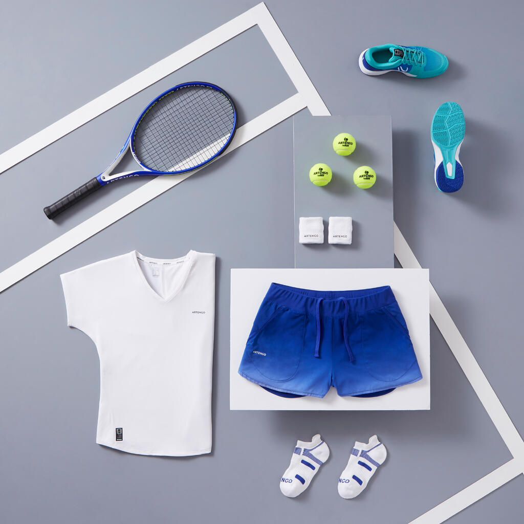 T SHIRT DE TENNIS FEMME TS SOFT 500 BLANC