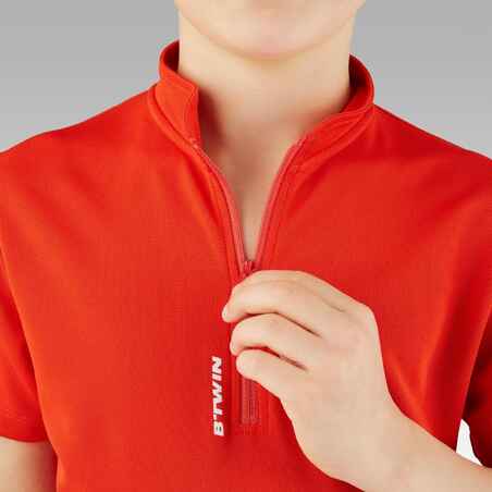 100 Kids' Short Sleeve Cycling Jersey - Red