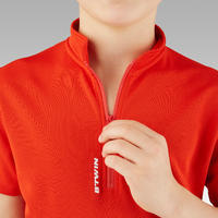 RC 100 Kids' Short-Sleeved Cycling Jersey 8-14 - Red
