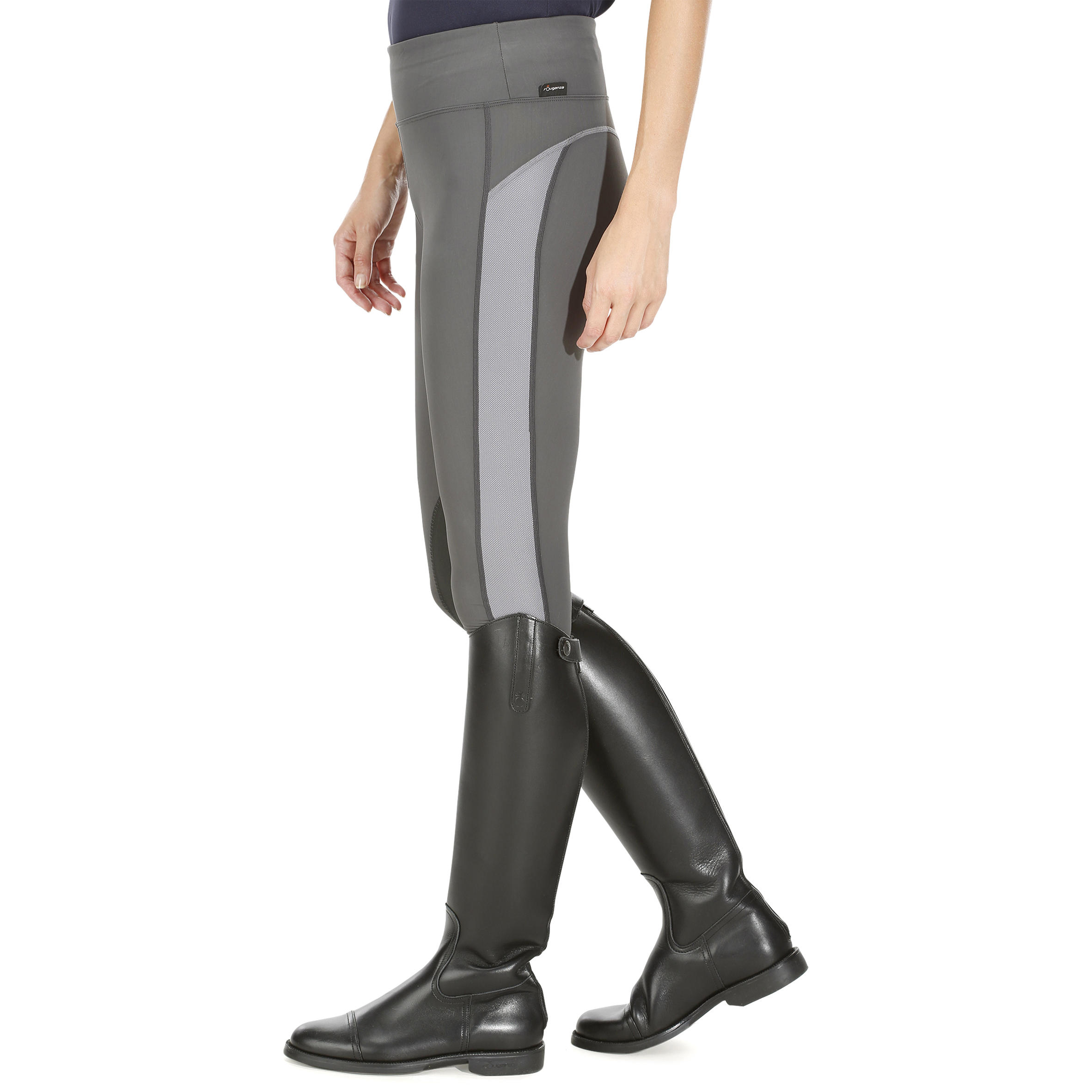 Women's Horse Riding Leggings 100 Light - Grey 6/10