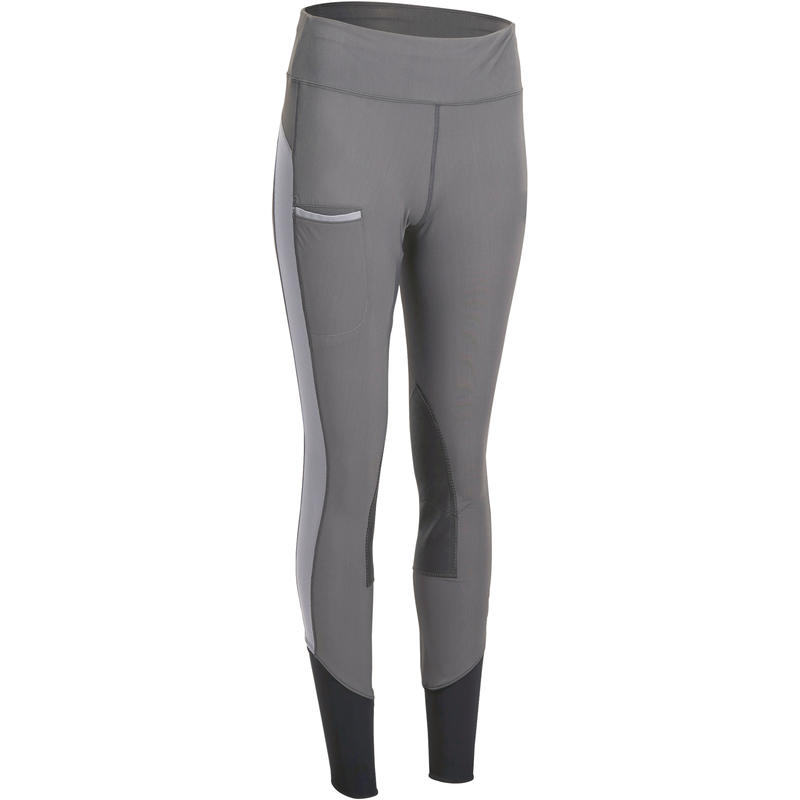 100 Light Women's Horseback Riding Jodhpurs - Grey 100 Light Women's Horseback Riding Jodhpurs - Grey