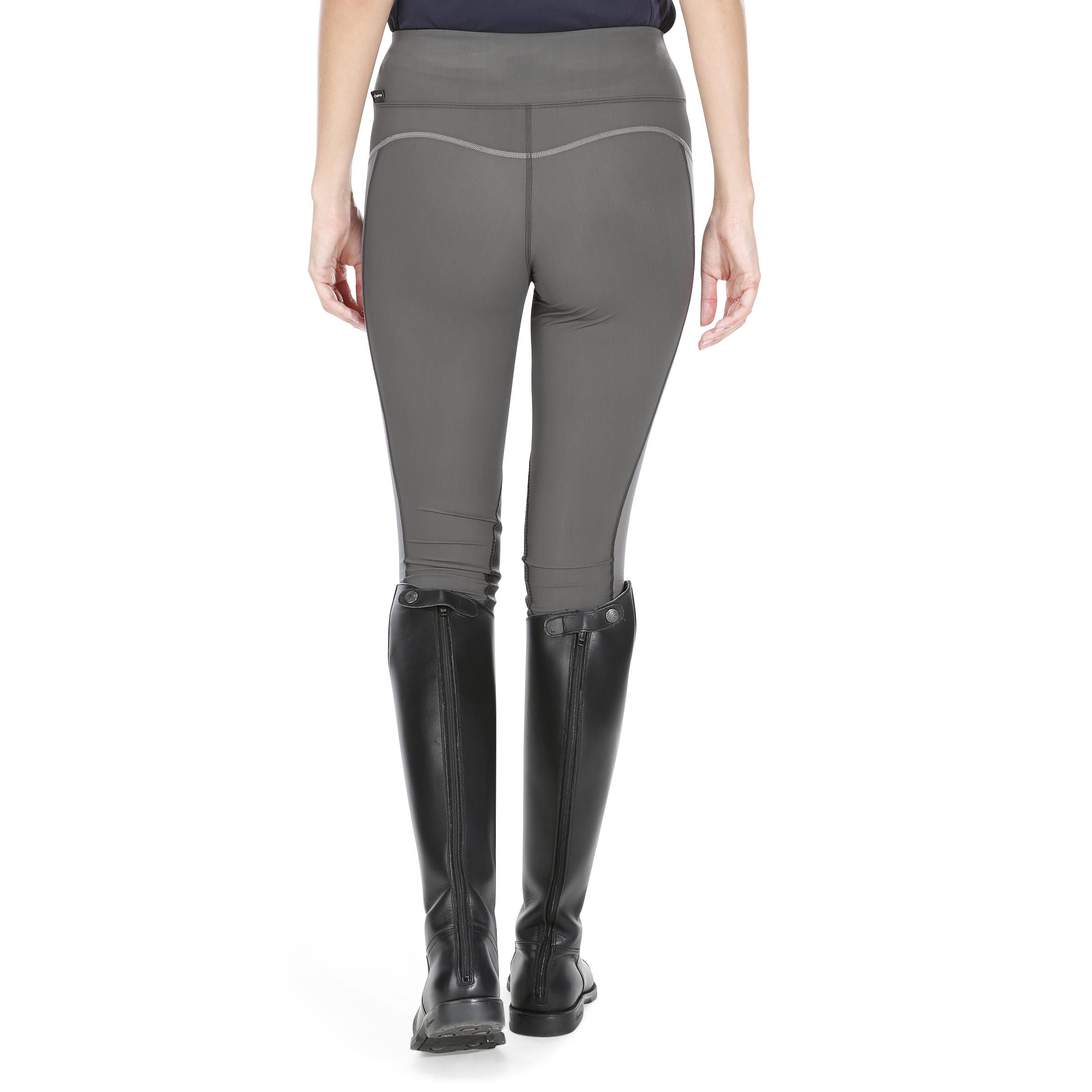 Women's Horse Riding Leggings 100 Light - Grey 5/10