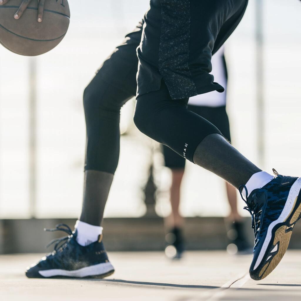 Basketballschuhe SC500 mid Herren/Damen grau/grün