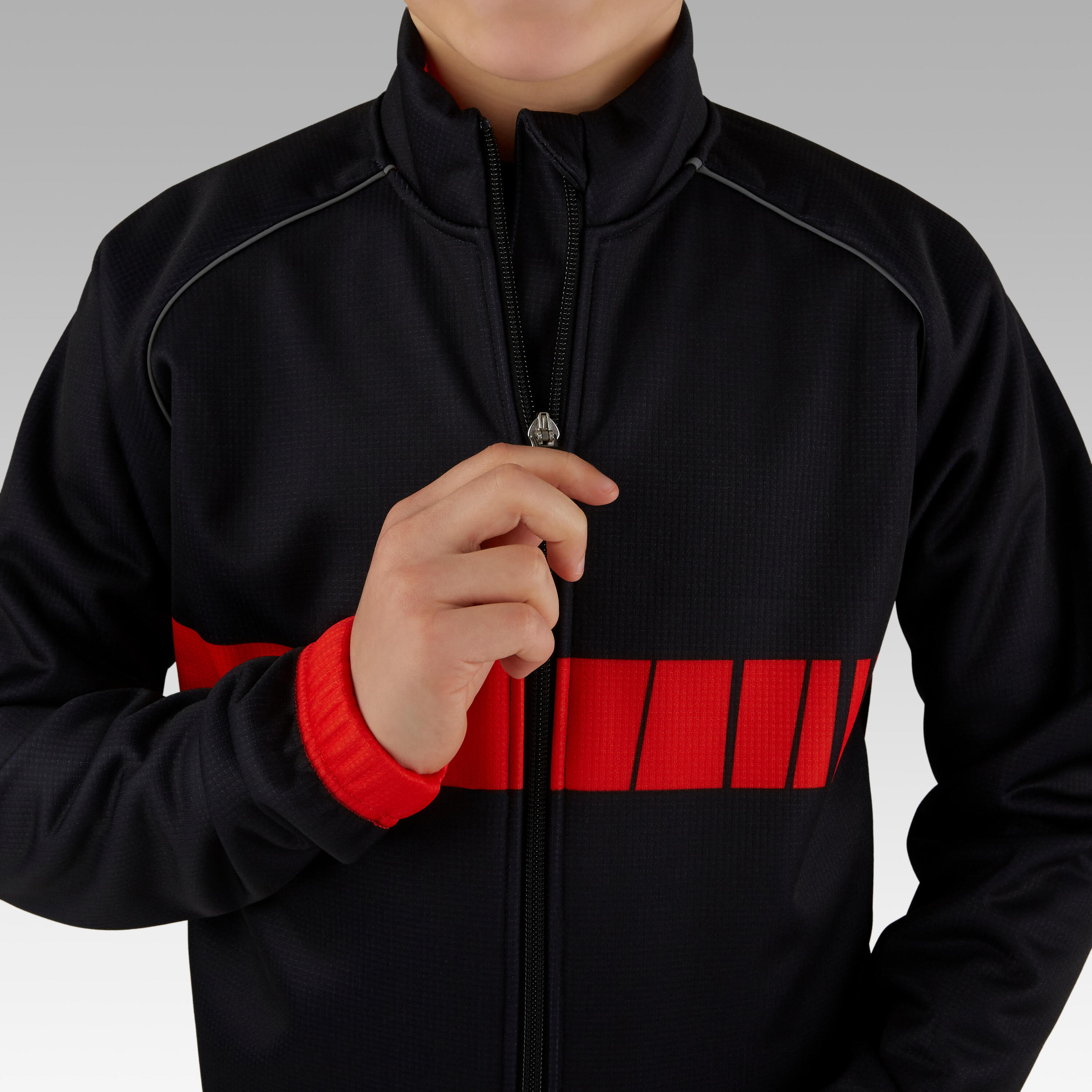 500 Kids' Cycling Jacket - Black 3/7