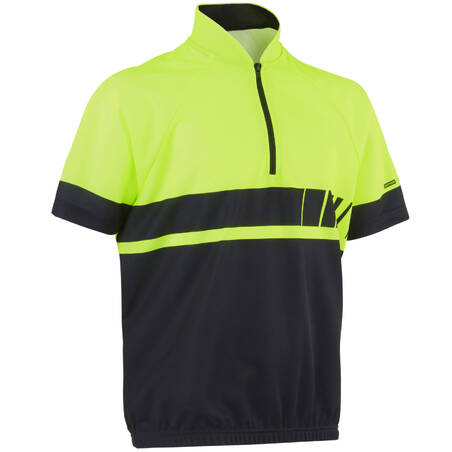 Kids' Short-Sleeved Cycling Jersey 500 - Yellow