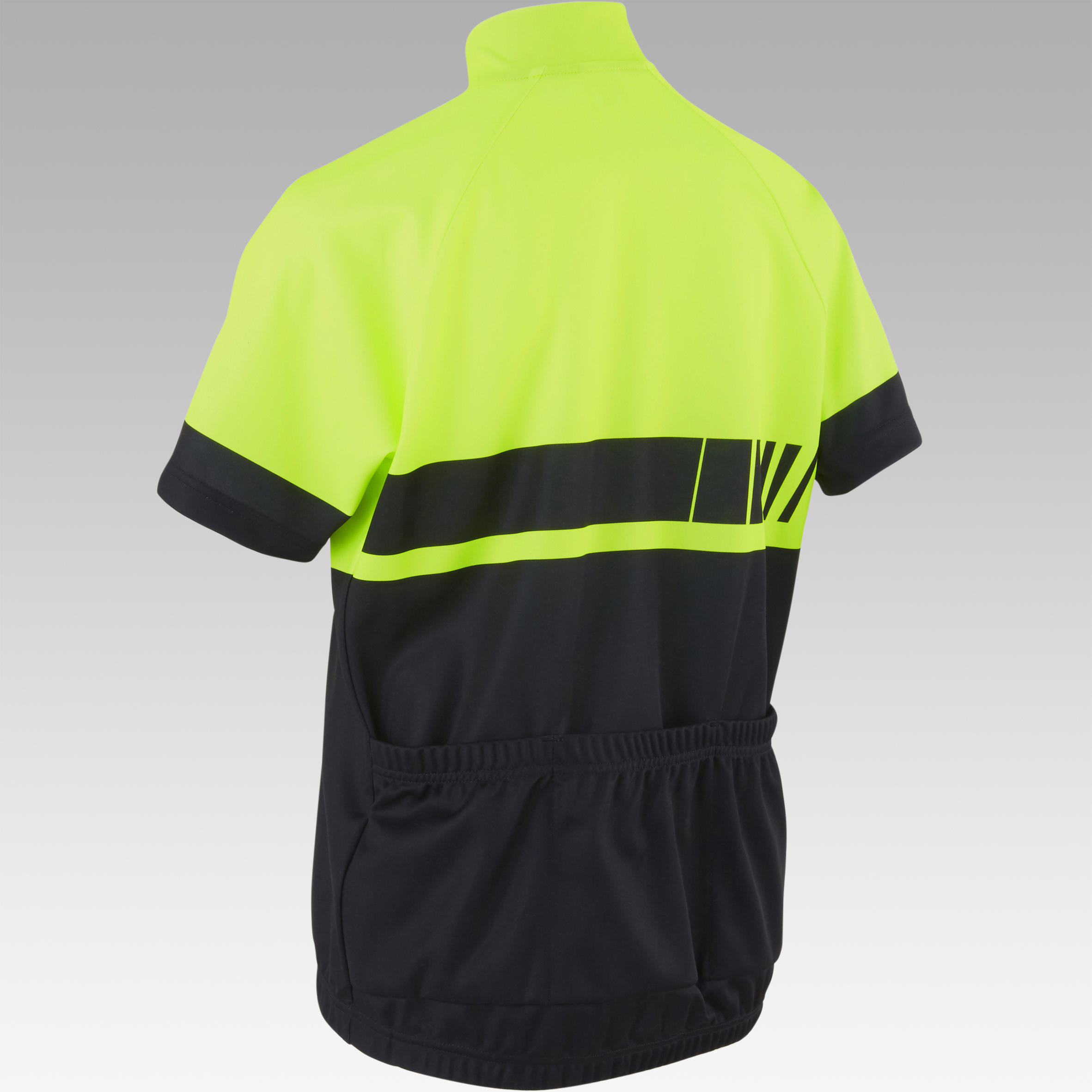 Kids' Short-Sleeved Cycling Jersey 500 - Yellow 2/7