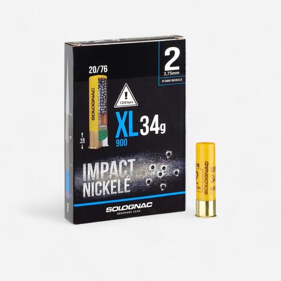CARTOUCHE XL900 34g NI CALIBRE 20/76 PLOMB N°2 X10