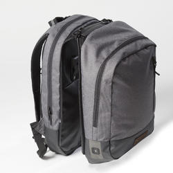 Mochila alforjas para portaequipajes bici Btwin gris carb n