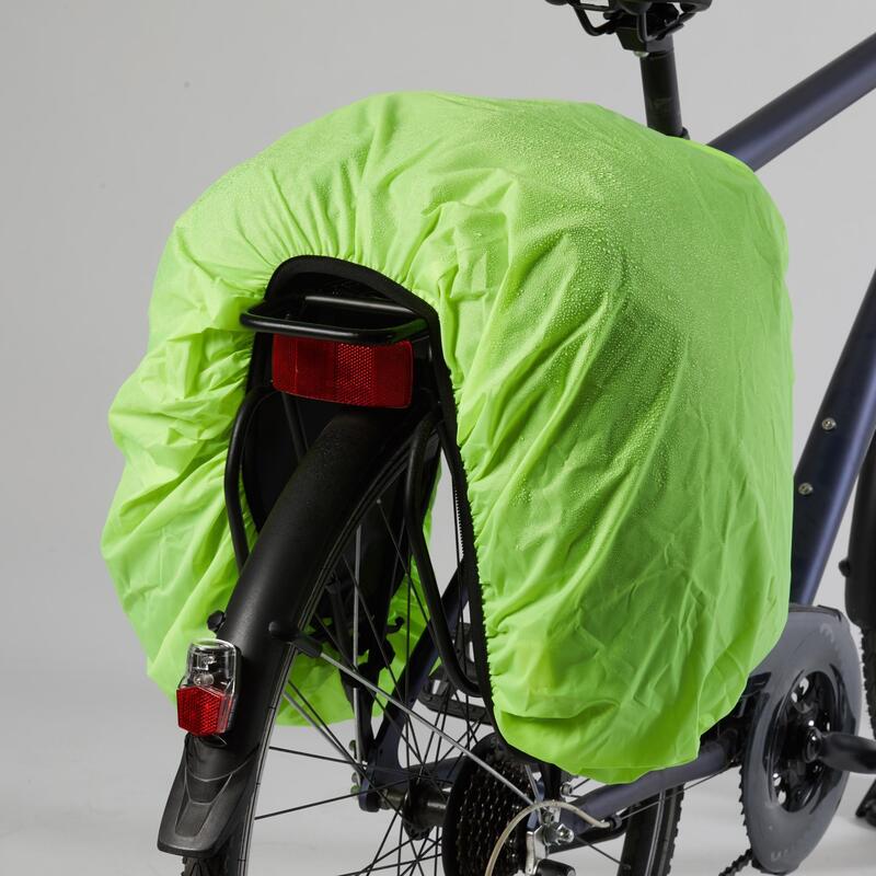 Mochila - alforjas para portaequipajes bici Btwin gris carbón