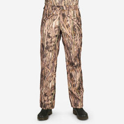 Pantalon chasse imperméable 100 camouflage marais
