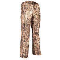 Pantalon chasse imperméable 100 camouflage marais