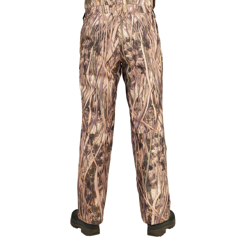 100 Waterproof Country Sport Trousers - Wetlands Camo