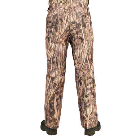 100 Waterproof Country Sport Trousers - Wetlands Camo