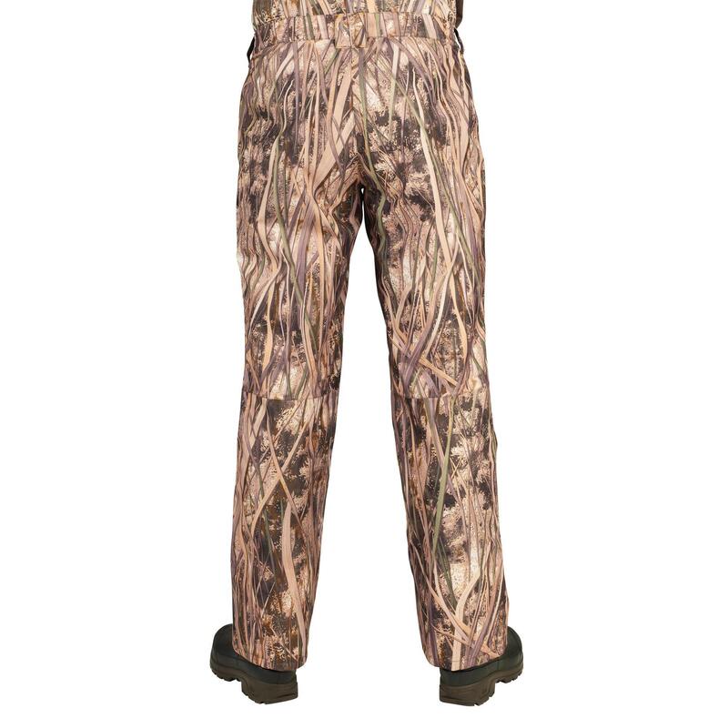 Pantalon chasse imperméable 100 camouflage marais