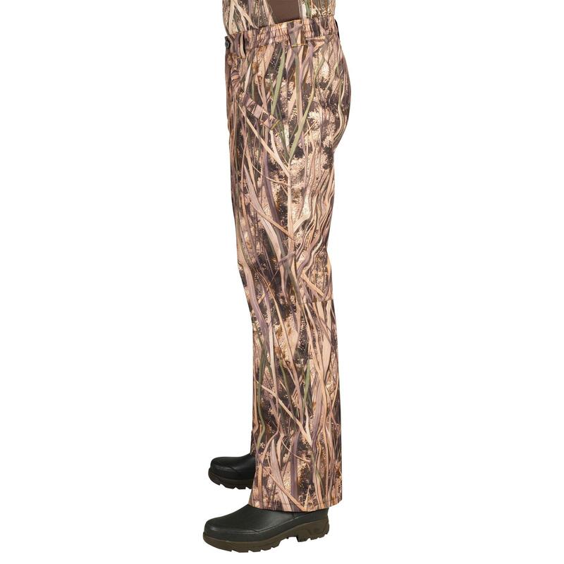 Pantalon chasse imperméable 100 camouflage marais