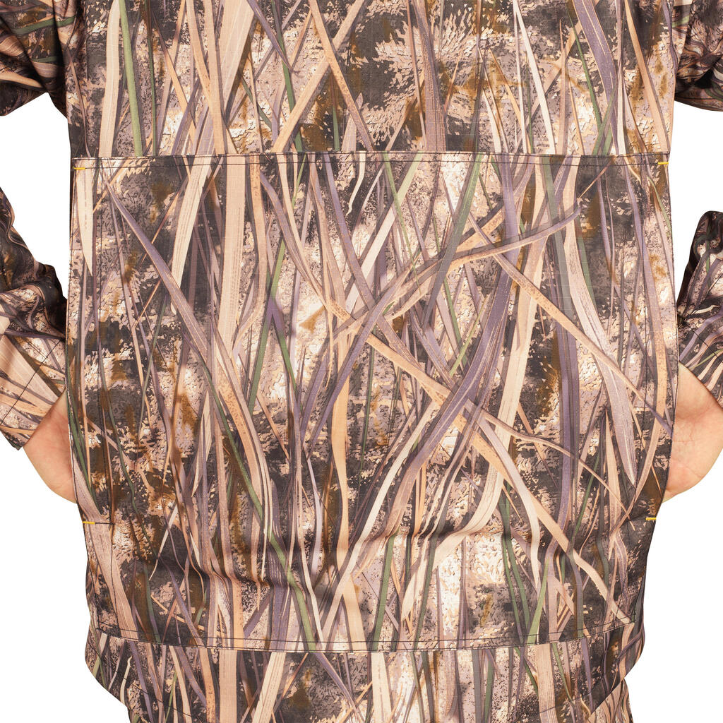 100 Waterproof Hunting Jacket - Wetlands Camo