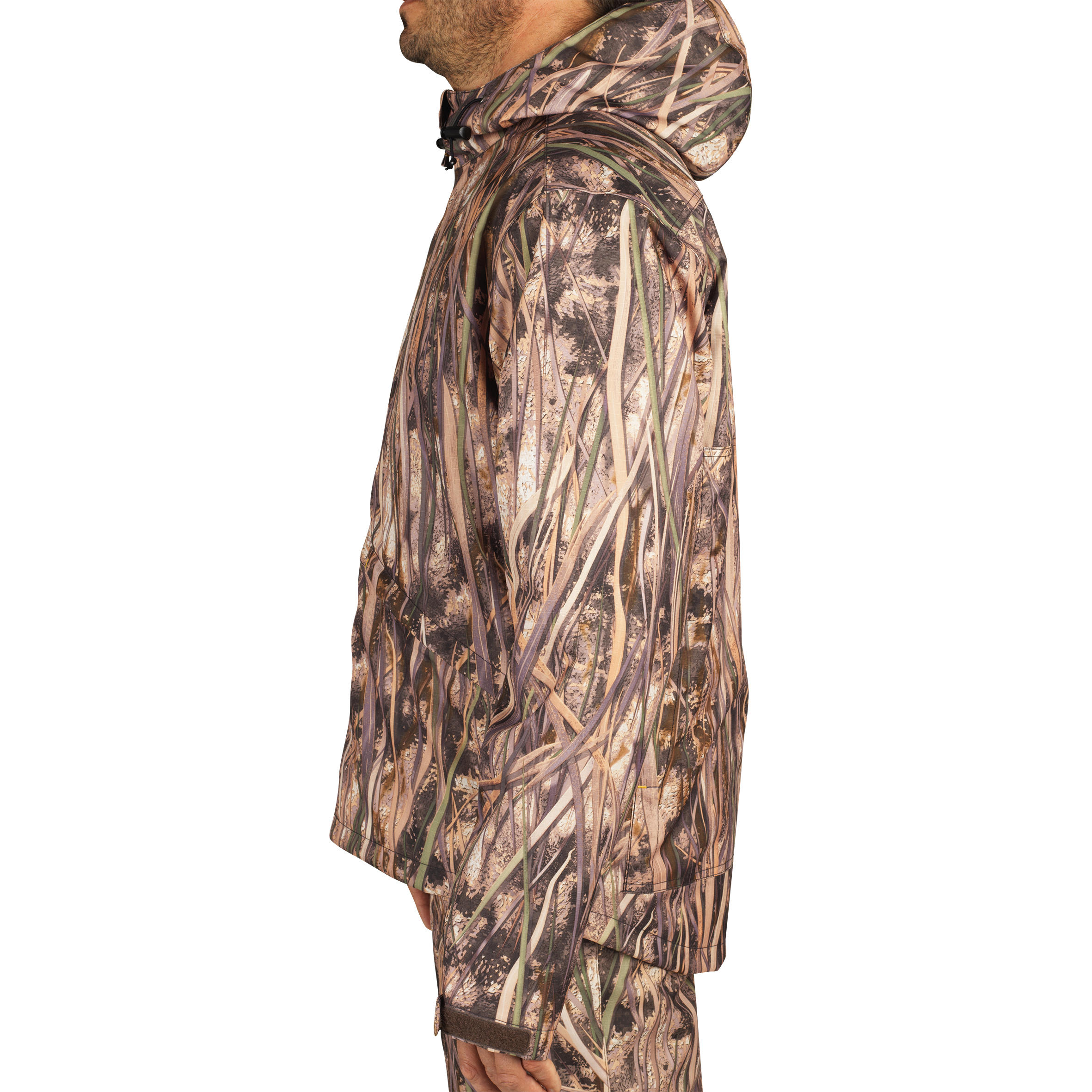 Veste imperméable de chasse - 100 camo marais - SOLOGNAC