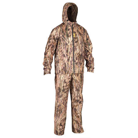 100 Waterproof Country Sport Jacket - Wetlands Camo