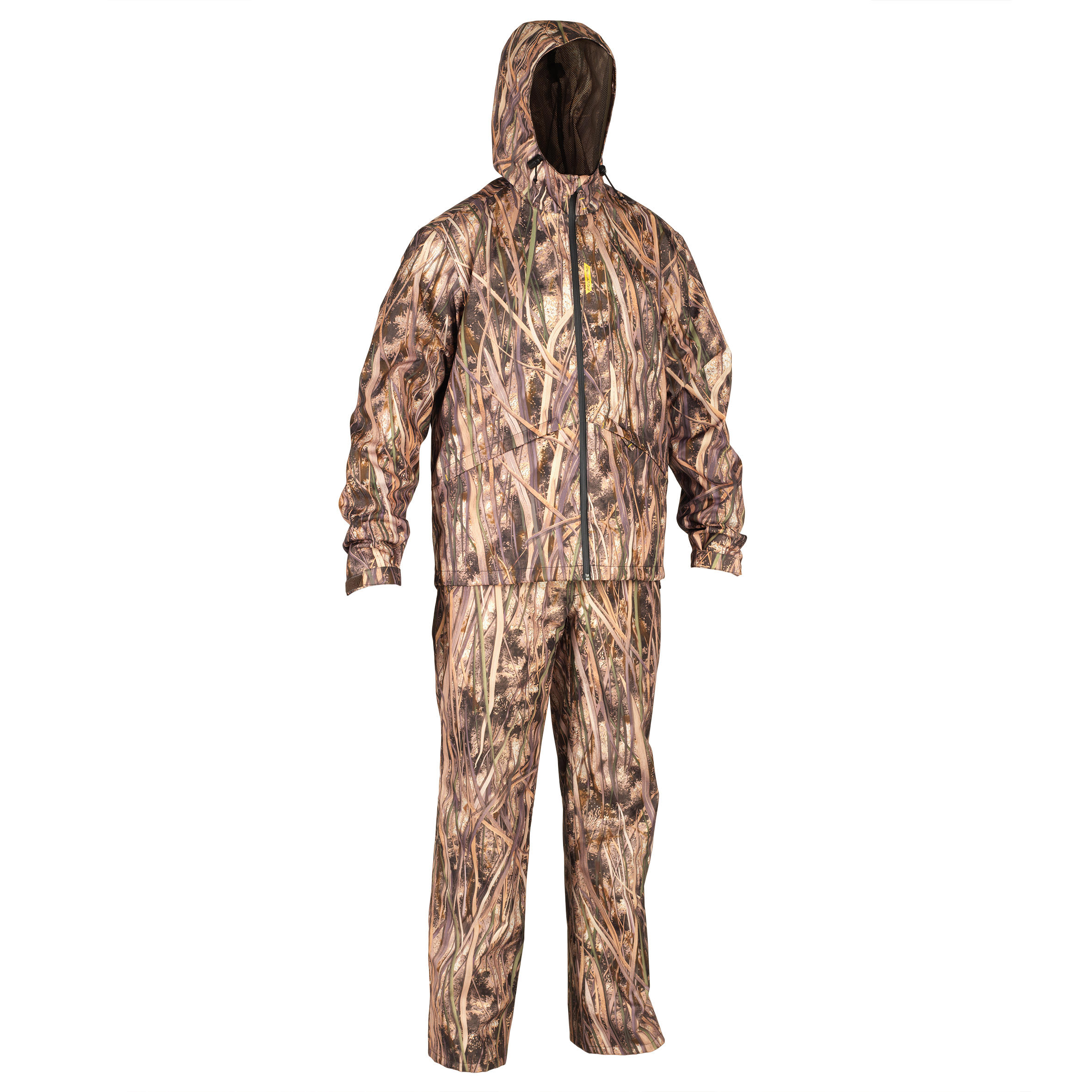Waterproof Hunting Jacket - 100 Wetland Camo - SOLOGNAC