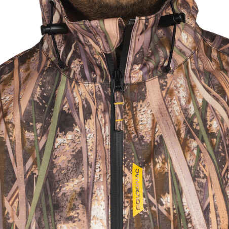 100 Waterproof Hunting Jacket - Wetlands Camo