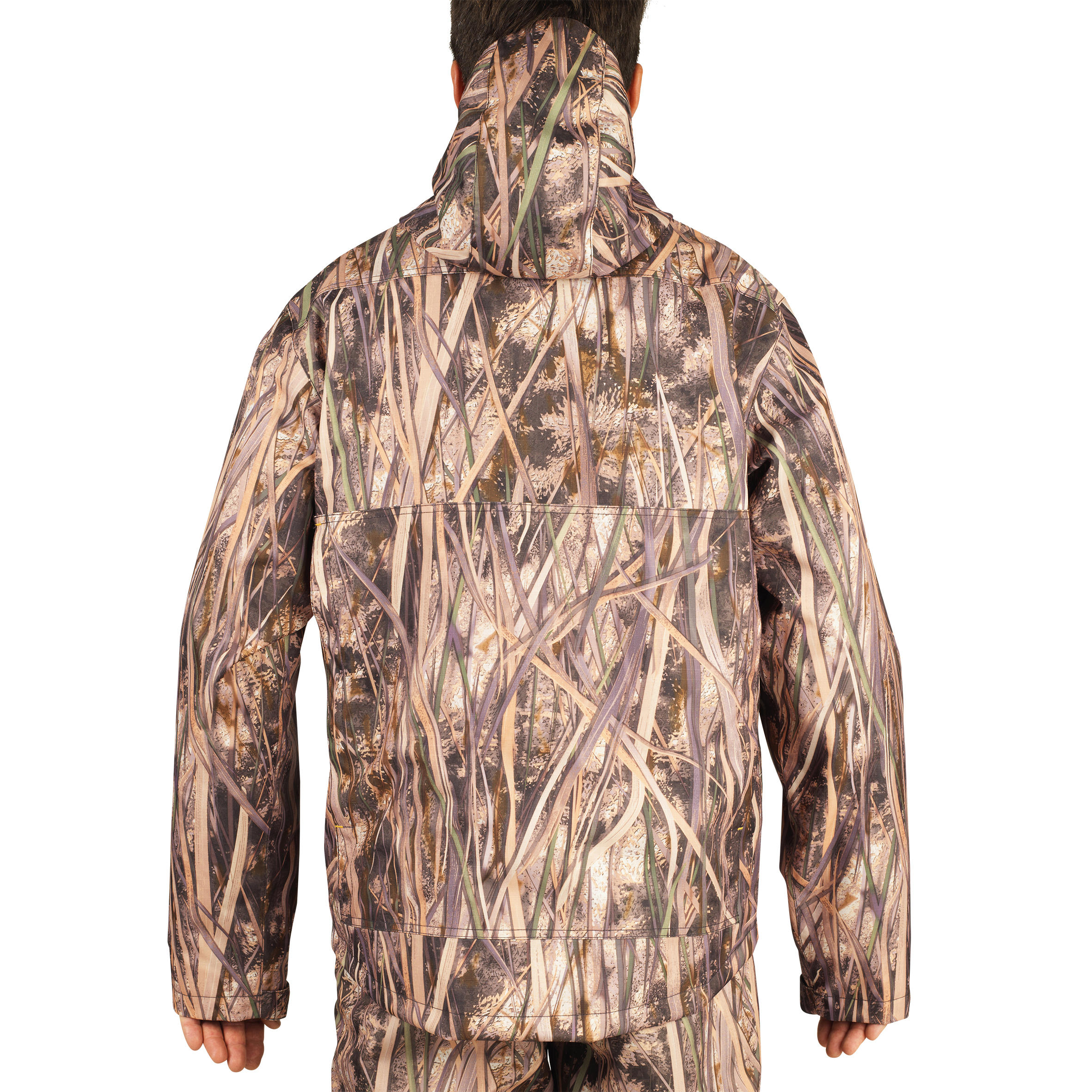 Veste imperméable de chasse - 100 camo marais - SOLOGNAC